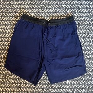 Greyson Running Wolf Shorts in Maltese Blue